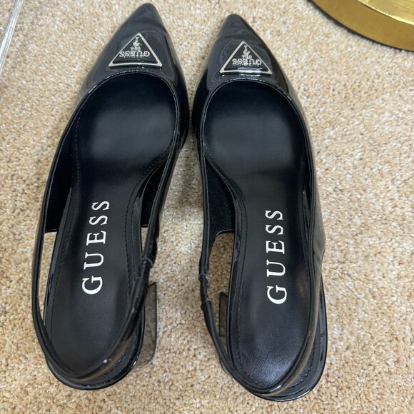 Guess Women's Zanda Slingback Pointed Toe Block Heels Size 7.5 - Picture 2 of 4
